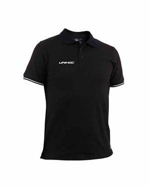 Poloshirt - Unihoc Piquet Classic - Unisex polo t-shirt i sort (Str. L-XXL)